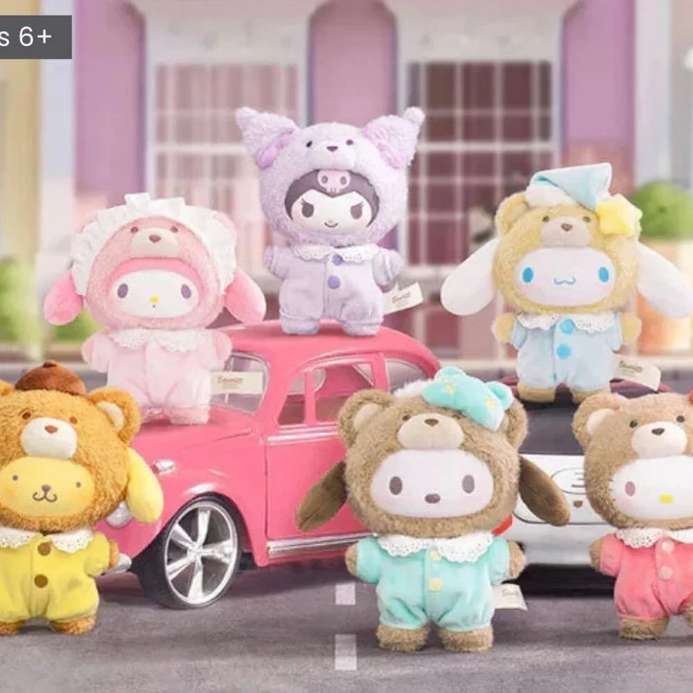 Sanrio Latte Baby Characters Playset - Pink, Purple, Brown